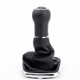 thumbnail image 5 of Nuevo 5 velocidades engranajes cambio pomo Gaitor arranque negro cuero de la PU para VW Go Eccomum Bota de perilla de cambio, 5 of 5
