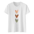 thumbnail image 4 of FASHOFT Cute Valentines Shirts for Women Love Heart Graphic Tees Crewneck Short Sleeve Funny Casual Valentine's Day T-Shirt Beige L, 4 of 4