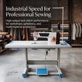 thumbnail image 4 of QUHEE Industrial Sewing Machine, 550W Servo Motor and Table Stand, 5000 Stitches Per Minute Heavy-duty Lockstitch Sewing Machine, Clear Control Panel and Electro-mechanization Intelligent Start-stop, 4 of 7