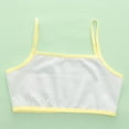 thumbnail image 2 of Girls Training Bras Ages 8-12 Seamless Spaghetti Straps Sport Bra Soft Comfortable Underwear Camisole Cute Cartoon Print Teen Girl's Bralettes Yellow 9-13 Years, 2 of 6