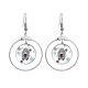 thumbnail image 1 of Gatito siames Gato gris animal Los pendientes cuelgan del aro de la joyería del círculo de la gota Unbranded M, 1 of 3