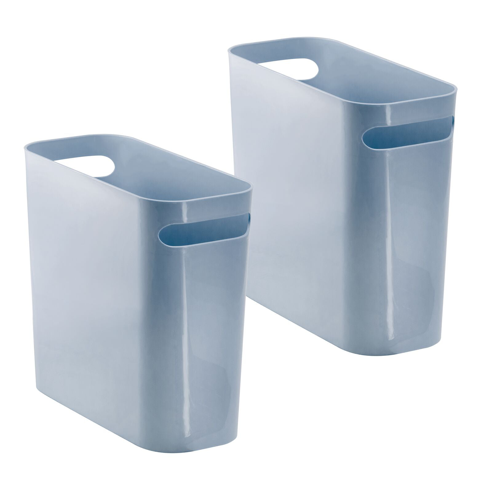 Slim Plastic Trash Can Garbage Wastebasket Bin Rubbish Dustbin Home Bathroom 