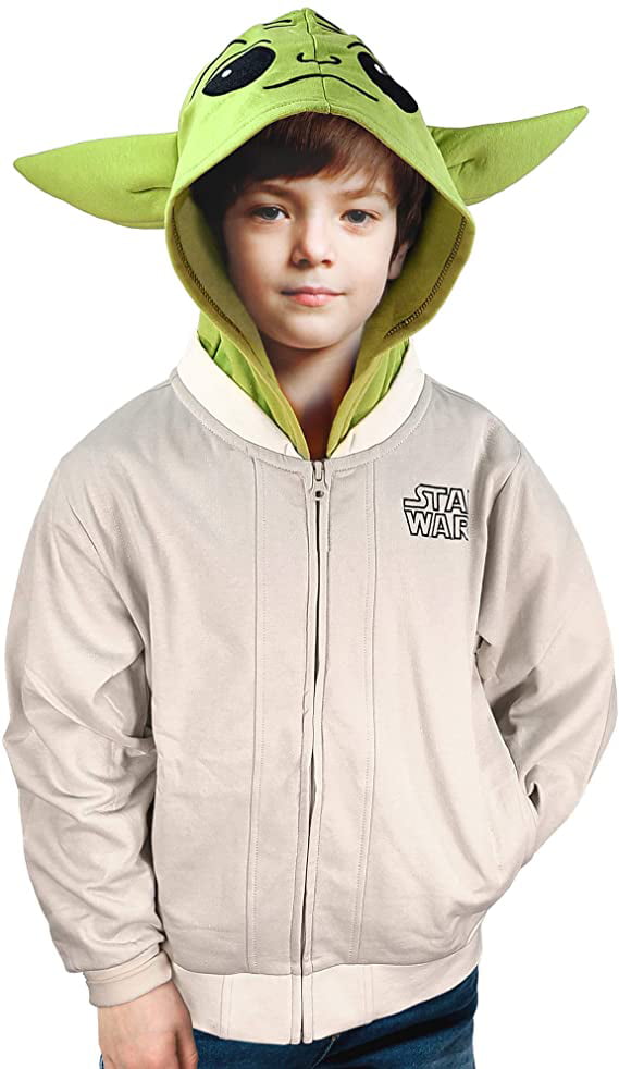 NWT Baby Yoda Costume Hoodie Jacket The Child Mandalorian Boy Girl 4 6 7 8 10 12 