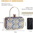 thumbnail image 2 of Rhinestone Flower Evening Bag for Women Sparkly Sequin Purse Crystal Clutch Bag Bridal Wedding Handbag Shoulder Bag, 2 of 5