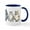 White/Navy Inside, variant on CafePress - Three 3 Cats Large Mug - 11 oz Ceramic Mug - Novelty Coffee Tea Cup
