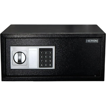 Electronic Safe Box with Keypad & Keys Money Lock Boxes Safety Boxes for Home Office Hotel Rooms Business Jewelry Gun Cash Steel Alloy Drop Safe 17 x 13.8 x 7.9