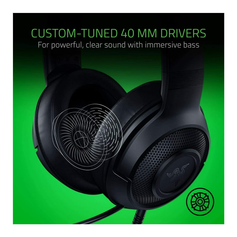 Razer Kraken X Lite 7.1 Surround Sound Gaming Over-Ear Headset (Black) 