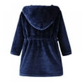 thumbnail image 2 of Children Bath Robes Flannel Winter Kids Sleepwear Hooded Robe Infant Nightgown for Boys Girls Baby Clothes For Kids,3-10 Years, 2 of 11