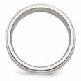 thumbnail image 2 of Edward Mirell Titanium Brushed&Polished w/Sterling Silver 7mm Band, 2 of 7