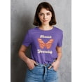 thumbnail image 2 of Nourish Yourself Buttefly Shaped T-Shirt Women -Image by Shutterstock, Female x-Large, 2 of 4