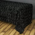 thumbnail image 2 of Efavormart 90"x156" Wholesale Rectangle Table Cover BLACK Grandiose Rosette 3D Satin Tablecloth For Wedding Party Event Decoration, 2 of 8