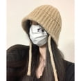 thumbnail image 2 of SikaFu Marad Wind Wool Fisherman Hat Girl In Autumn And Winter Warm Face, Small Baotou Hats Korean Versatile Ear Protection Hat, 2 of 7