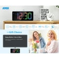 thumbnail image 3 of Alarm Clock, AMIR LED Alarm Clock with 5 Levels Brightness 3 Levels Volume DST Function Digital Alarm Clock for Bedroom Living Room Kids Room Elderly Office School, 3 of 11