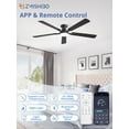 thumbnail image 2 of Ventilador de Techo ZMISHIBO 60" empotrado con Luz LED y Control Remoto, 2 of 9