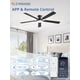 thumbnail image 2 of Ventilador de Techo ZMISHIBO 60" empotrado con Luz LED y Control Remoto, 2 of 9