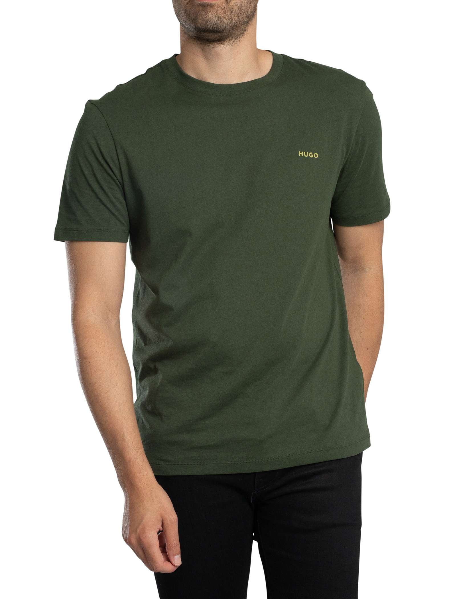 Tシャツ・カットソー BOSS Men T-shirt Green 50537488 302 HUGO Dero222 Logo T-Shirt, Green - Walmart.com
