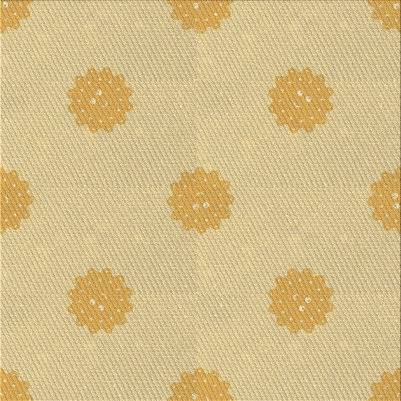 Ahgly Company Machine Washable Indoor Square Transitional GoldenRod Gold Area Rugs, 6' Square