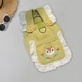 thumbnail image 5 of Spring Summer Pet Dress - Cartoon Squirrel Embroidery - D-shaped Ring, White Lace Button - Sleeveless Dog Cat Outfit, 5 of 8