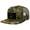 Tropical Camo/Green, variant on Camo Flat Bill Snapback Trucker Hat | Alpine White Camo & White Tactical Cap | 2x3 in Loop Surface to Attach Morale Patches