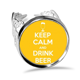thumbnail image 1 of Anillo de compromiso ajustable Citar a mantener la calma y beber cerveza color amarillo, 1 of 3