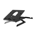 thumbnail image 2 of Soporte para computadora portátil, soporte plegable para computadora portátil con soporte para teléfono, soporte para tableta, plegable, profesional, negro, 2 of 8