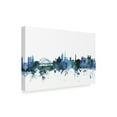 thumbnail image 2 of Trademark Fine Art 'Newcastle England Blue Teal Skyline' Canvas Art by Michael Tompsett, 2 of 3