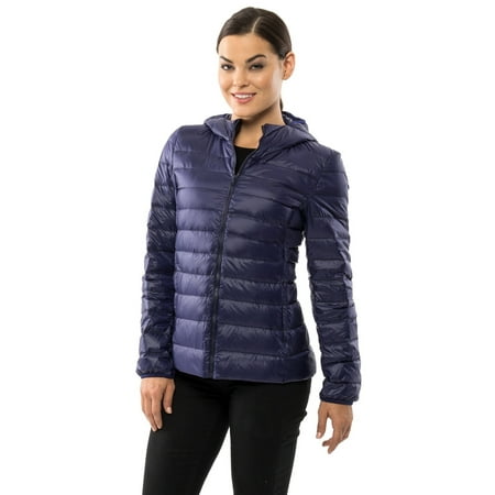 Down vest with hood womens jacket