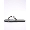 thumbnail image 3 of Summer And Autumn New Style Women'S Black Slippers, Flat With Rhinestone Decoration, Transparent Soft Sole, French Style Beach Flip Flops, 3 of 5