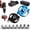Black+blue, variant on Self Centering Doweling Jig  Precision Drill Guide for Flawless Woodworking Joints 2/3/4/5/6/7/8/9/10mm, Handheld Jig, Flawless Woodworking Joints for Shelf Building, Joinery & Diy Home