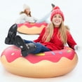 Yaoping Snow Tubes, 47 inch Inflatable Donut Snow Tube with 2 Higher