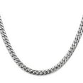 thumbnail image 4 of Primal Gold 14 Karat White Gold 5mm Solid Miami Cuban Chain, 4 of 11