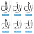 thumbnail image 5 of Fishing Treble Hooks Kit High Carbon Steel Hooks 110pcs/box Strong Sharp Round Bend for Lures Baits Saltwater Fishing Mixed 6 Size 4 6 8 10 12 14, 5 of 6