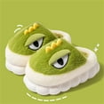 thumbnail image 2 of Otqutp Kids Dinosaur Slippers Toddler Comfort Cotton House Shoes Boys Girls Cute Warm Cozy Plush Slip-on Bedroom Slippers, 2 of 9