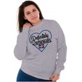 thumbnail image 5 of Definitely Dominican Cute Flag Love Women Crewneck Sweatshirt Brisco Brands L, 5 of 5