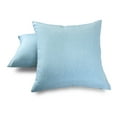 thumbnail image 3 of Aiking Set of 2 Solid 18 x 18 inch Decorative Throw Pillow Covers, Aqua, 3 of 4