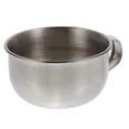 thumbnail image 2 of Weiweiguan 1 Pce Bol de Rasage pour Hommes Design Simple Bol en Acier Inoxydable Durable (Argent), 2 of 6