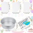 thumbnail image 2 of 40 Pieces Cake Pan Set Included 4 Pieces Round Cake Baking Pans Nonstick Springform Pan and 33 Pieces Cake Decorating Tools Supplies Kit for Home Party (Silver,8 Inch), 2 of 7