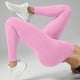 thumbnail image 5 of Pantalones de yoga para mujer, ajustados, de cintura alta, con realce de cadera, a rayas, con rosca, para uso externo., 5 of 7