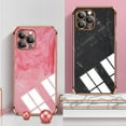 thumbnail image 2 of Allytech for iPhone 12 Pro Max 6.7 inch Stylish Slim Case,Shockproof Luxury Marble Texture Glossy Plating TPU Lightweight Fit Phone Cover.For iPhone 12 Pro Max,Black, 2 of 9