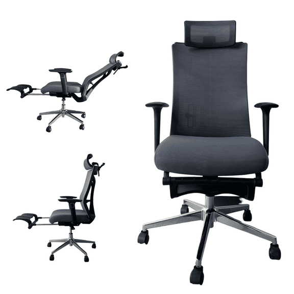 Silla de Oficina Minimalista con cabecera, Soporte Lumbar y Soporte para pies Ajustable Silla Gamer sillas para Escritorio Silla ergonómica