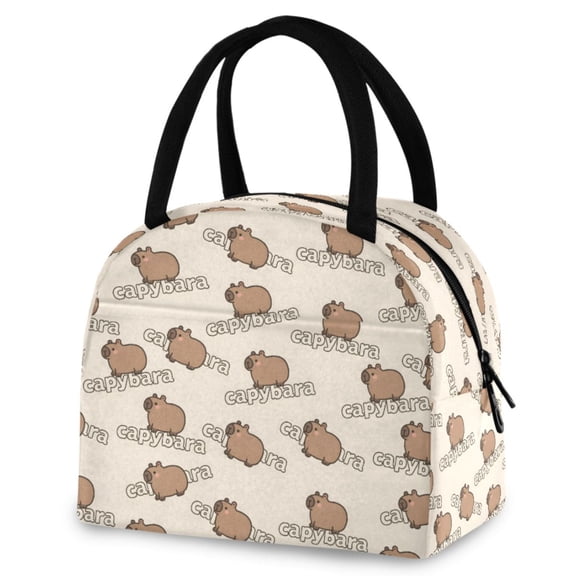 ALAZA Capybaras Cute Insulated Lunch Box Reusable Cooler Tote Bag Work Office Picnic