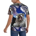 thumbnail image 2 of KLL Astronaut in Outer Space for Men's Baseball Shirts,Short Sleeve Casual Shirts Button Down Shirt for Men Beach Summer Wedding Shirt-4X-Large, 2 of 7