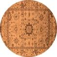 thumbnail image 1 of Ahgly Company Indoor Round Oriental Orange Industrial Area Rugs, 3' Round, 1 of 4