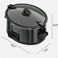 thumbnail image 5 of Chefman 6-Quart Easy-Set Slow Cooker with Locking Lid and Dishwasher-Safe Insert – Black, 5 of 7