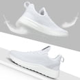 thumbnail image 4 of Zapatillas de tenis Feethit para mujer, zapatillas para caminar, ligeras e informales, para viajes, gimnasio, trabajo, camarera, enfermera, color blanco claro, 6.5, 4 of 6