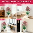 thumbnail image 3 of QinaQin 4FT Artificial Bougainvillea Tree with Lifelike Faux Flowers –UV Resistant Potted Topiary in White Tall Planter – 2-Pack, 120CM White Planter Set, 3 of 7