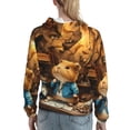 thumbnail image 7 of Wukai Scientist Guinea Pig Print Womens Hoodies Fleece Sweatshirts Long Sleeve Sweaters Pullover Fall Outfits Winter Clothes-Small, 7 of 7