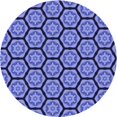 thumbnail image 1 of Ahgly Company Tapis Rond Lavable en Machine Intérieur Transitionnel Bleu Ciel, 6 Pieds Rond, 1 of 7