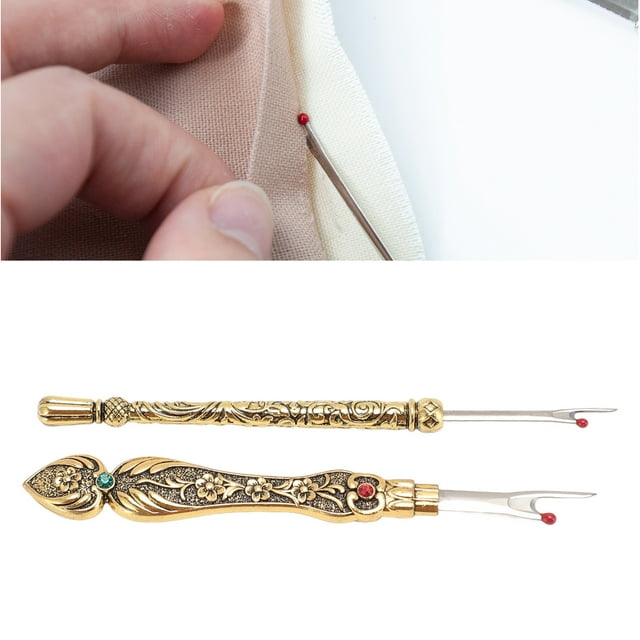 2pcs Retro Seam Remover With Sewing Position Tape Exquisite DIY Hand Stitch Removal Tool, Quickly Remove Threads, Wide Applications For Sewing And Fabrication