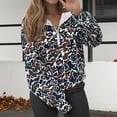 thumbnail image 2 of Godom Womens Hoodies Half Zip Fleece Pullover Tops Camo Print Quarter Zipper Hoodies Fall Winter Clothes, 2 of 7